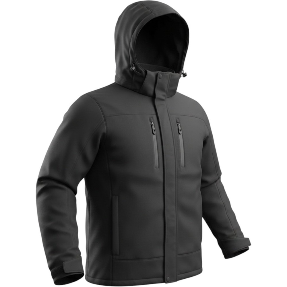 ZeroXposur Black Label Mens XL Softshell Hooded Jacket Insulated Black M83870